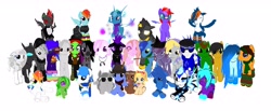 Size: 3864x1588 | Tagged: safe, derpy hooves, alicorn, changeling, pony, alicorn oc, derpicorn, race swap, second life