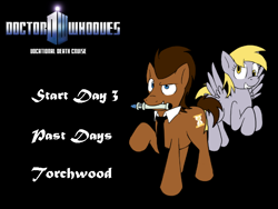 Size: 640x480 | Tagged: safe, artist:mikeythefox, derpy hooves, doctor whooves, pegasus, pony, doctor who, female, mare, tardis