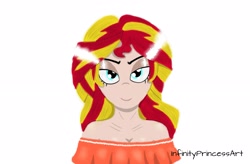 Size: 2437x1600 | Tagged: safe, artist:infinityprincessart, sunset shimmer, human, humanized, solo