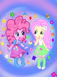 Size: 720x960 | Tagged: safe, artist:whitelionlove89, fluttershy, pinkie pie, equestria girls, chibi