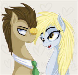 Size: 1243x1200 | Tagged: safe, artist:sevenada, derpy hooves, doctor whooves, pegasus, pony, female, mare