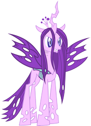 Size: 1823x2500 | Tagged: safe, edit, queen chrysalis, starlight glimmer, changeling, changeling queen, female, fusion, ponyar fusion, recolor, simple background, solo, transparent background, vector, vector edit