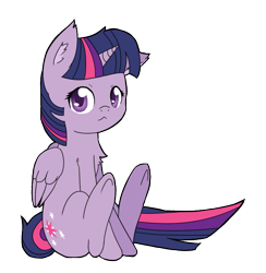 Size: 671x687 | Tagged: safe, artist:nerow94, derpibooru import, twilight sparkle, twilight sparkle (alicorn), alicorn, pony, chest fluff, solo