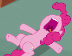 Size: 926x720 | Tagged: safe, edit, edited screencap, screencap, pinkie pie, earth pony, pony, too many pinkie pies, animated, cropped, female, leg twitch, majestic as fuck, mare, nose in the air, on back, open mouth, sleeping, snoring, solo, twitch, twitching