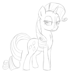 Size: 578x614 | Tagged: safe, artist:st-el, rarity, pony, unicorn, female, horn, mare, solo, white coat