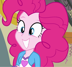 Size: 672x628 | Tagged: safe, screencap, pinkie pie, equestria girls, equestria girls (movie), smiling, solo