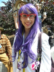 Size: 720x960 | Tagged: safe, artist:costumepartycosplay, rarity, human, animazement, cosplay, glasses, irl, irl human, measuring tape, photo, solo