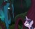 Size: 558x457 | Tagged: safe, screencap, mean twilight sparkle, queen chrysalis, changeling, changeling queen, the mean 6, cropped, everfree forest