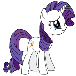 Size: 629x626 | Tagged: safe, artist:vahkii, rarity, pony, unicorn, female, mare, purple mane, solo, swapped cutie marks, white coat