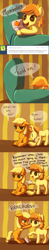 Size: 500x2556 | Tagged: safe, artist:nyonhyon, applejack, braeburn, earth pony, pony, colt, comic, cute, filly, letter, tumblr