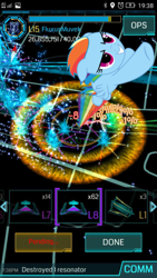 Size: 270x480 | Tagged: safe, derpibooru import, rainbow dash, pegasus, pony, attack, ingress, resistance, sonic rainboom