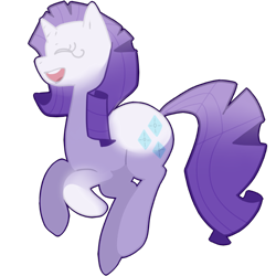 Size: 600x600 | Tagged: safe, artist:renochi, rarity, pony, unicorn, eyes closed, happy, solo