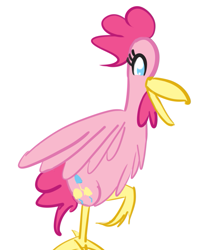 Size: 745x937 | Tagged: safe, artist:kodok37, pinkie pie, chicken, solo, species swap