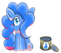 Size: 765x661 | Tagged: safe, artist:kodok37, pinkie pie, earth pony, pony, paint, paint on fur, solo