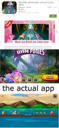 Size: 1276x2718 | Tagged: source needed, safe, artist:mysticalpha, derpibooru import, applejack, fluttershy, pinkie pie, rainbow dash, rarity, twilight sparkle, earth pony, pegasus, pony, unicorn, my little pony: the movie, app, art theft, bootleg, flash game, google play, mane six