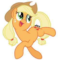 Size: 1000x1000 | Tagged: safe, artist:empty-10, applejack, earth pony, pony, solo