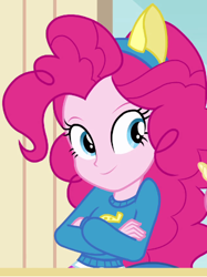 Size: 374x499 | Tagged: safe, pinkie pie, equestria girls, equestria girls (movie), cheerleader, helping twilight win the crown, solo