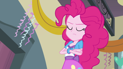 Size: 1920x1080 | Tagged: safe, screencap, pinkie pie, equestria girls, equestria girls (movie), frown, scrunchy face, solo