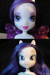 Size: 600x892 | Tagged: safe, artist:lemonkylie, rarity, equestria girls, custom, doll, irl, photo, pony eyes, toy