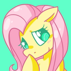 Size: 500x500 | Tagged: safe, artist:kittyarts, fluttershy, pegasus, pony, female, mare, pink mane, solo, yellow coat