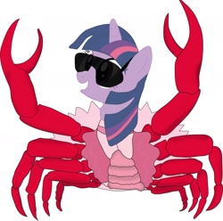 Size: 1808x1795 | Tagged: safe, artist:koribaka, derpibooru import, twilight sparkle, crab, crab nicholson, twicrab