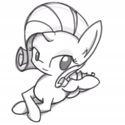 Size: 2189x2189 | Tagged: artist needed, source needed, safe, rarity, pony, unicorn, monochrome, sketch, solo