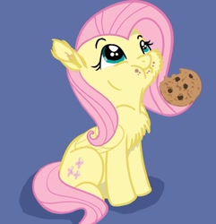 Size: 822x851 | Tagged: safe, artist:bri-sta, artist:glittering-pony, artist:longren, edit, fluttershy, pegasus, pony, chest fluff, cookie, cute, eating, filly, nom, shyabetes, simple background, sitting, solo