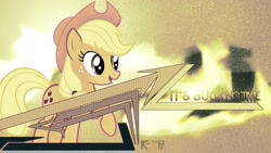 Size: 1920x1080 | Tagged: safe, artist:karl97885, applejack, earth pony, pony, female, mare, vector, wallpaper