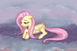 Size: 3600x2400 | Tagged: safe, artist:stasysolitude, fluttershy, pegasus, pony, female, mare, sad, solo