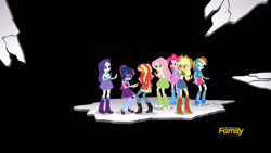 Size: 1920x1080 | Tagged: safe, derpibooru import, screencap, applejack, fluttershy, pinkie pie, rainbow dash, rarity, sci-twi, sunset shimmer, twilight sparkle, equestria girls, mirror magic, spoiler:eqg specials, holding hands, humane five, humane seven, humane six, mirror world