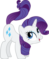 Size: 168x200 | Tagged: safe, rarity, pony, unicorn, out of context, presenting, smiling, solo, tail