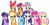 Size: 7069x3581 | Tagged: safe, artist:ramseybrony17, derpibooru import, apple bloom, applejack, fluttershy, pinkie pie, rainbow dash, rarity, scootaloo, sweetie belle, twilight sparkle, twilight sparkle (alicorn), alicorn, earth pony, pegasus, pony, unicorn, absurd resolution, cutie mark crusaders, female, filly, folded wings, high res, mane six, mare, simple background, transparent background, vector