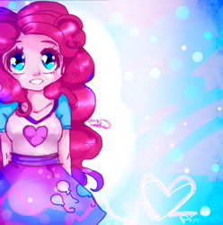 Size: 820x828 | Tagged: safe, artist:wendysakana, pinkie pie, equestria girls, beautiful, grin, humanized, smiling, solo