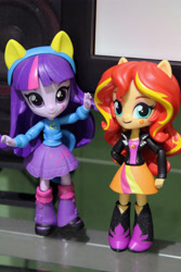 Size: 3456x5184 | Tagged: safe, sunset shimmer, twilight sparkle, twilight sparkle (alicorn), alicorn, equestria girls, clothes, doll, equestria girls minis, irl, photo, skirt, toy