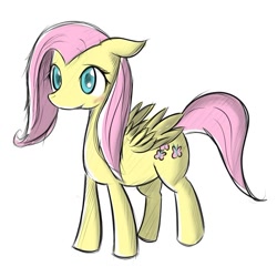 Size: 717x717 | Tagged: safe, artist:smallboy322, fluttershy, pegasus, pony, female, mare, pixiv, solo
