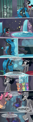 Size: 1776x6500 | Tagged: safe, artist:xjenn9fusion, king sombra, queen chrysalis, oc, oc:formal attire, changeling, changeling queen, pony, undead, unicorn, comic:fusing the fusions, comic:time of the fusions, bone, clothes, comic, commissioner:bigonionbean, dialogue, dungeon, evil planning in progress, female, jewelry, mare, minions, pawn, potion, prison, regalia, skeleton, soldier, tartarus, writer:bigonionbean