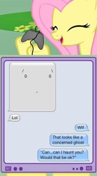 Size: 563x1010 | Tagged: safe, fluttershy, pegasus, pony, exploitable meme, ios, iphone, iphone whale, text, tv meme