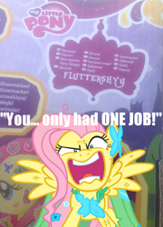 Size: 736x1023 | Tagged: safe, fluttershy, pegasus, pony, design a pony, flutterrage, fluttershyy, misspelling, you had one job