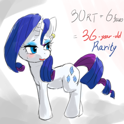 Size: 400x400 | Tagged: safe, artist:yajima, rarity, pony, unicorn, age, pixiv, solo