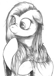 Size: 400x561 | Tagged: safe, artist:derp-my-life, derpy hooves, pony, bathrobe, bipedal, clothes, derp, nose wrinkle, raised hoof, robe, shower, sketch, solo, traditional art, wet mane