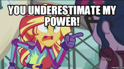 Size: 600x337 | Tagged: safe, edit, edited screencap, screencap, sci-twi, sunset shimmer, twilight sparkle, equestria girls, friendship games, anakin skywalker, caption, image macro, meme, revenge of the sith, star wars, sunset yells at twilight, the implications are horrible, unfortunate implications