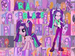 Size: 1600x1200 | Tagged: safe, artist:double-p1997, screencap, adagio dazzle, apple bloom, aria blaze, scootaloo, snails, snips, sonata dusk, sunset shimmer, sweetie belle, pony, equestria girls, rainbow rocks, collage, cutie mark, cutie mark crusaders, earth, equestria girls ponified, ponified, vector, wallpaper
