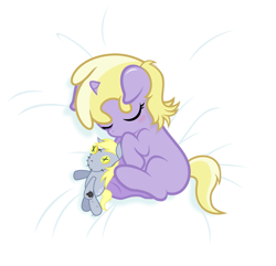 Size: 1287x1240 | Tagged: safe, artist:godoffury, artist:punzil504, derpy hooves, dinky hooves, pegasus, pony, baby, cute, dinkabetes, doll, female, mare, simple background, sleeping, solo, vector, white background