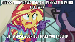 Size: 800x450 | Tagged: safe, edit, edited screencap, screencap, sci-twi, sunset shimmer, twilight sparkle, equestria girls, friendship games, caption, exploitable meme, goodfellas, image macro, meme, sunset yells at twilight