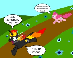 Size: 1504x1204 | Tagged: safe, artist:vincentthecrow, pinkie pie, oc, earth pony, pony, unicorn, duo, duo female, female, mare