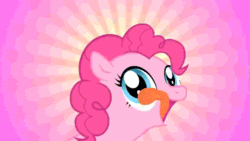 Size: 640x360 | Tagged: safe, pinkie pie, earth pony, pony, animated, cupcake, solo, tongue out