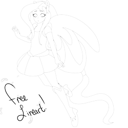 Size: 1600x1600 | Tagged: safe, artist:robynne, fluttershy, equestria girls, humanized, lineart, magical girl, monochrome, solo