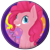 Size: 1000x1000 | Tagged: safe, artist:milamiya, pinkie pie, earth pony, pony, female, mare, pink coat, pink mane, simple background, solo, transparent background