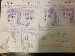 Size: 2592x1936 | Tagged: safe, artist:didgereethebrony, starlight glimmer, oc, oc:didgeree, pony, lined paper, ship, traditional art