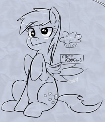 Size: 831x966 | Tagged: safe, artist:coin-trip39, derpy hooves, pegasus, pony, female, mare, muffin, solo